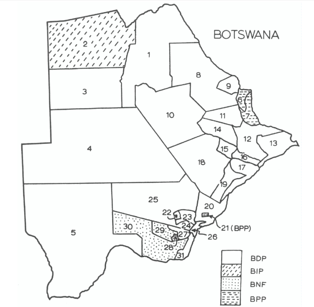 BW 1969 Constituency Map