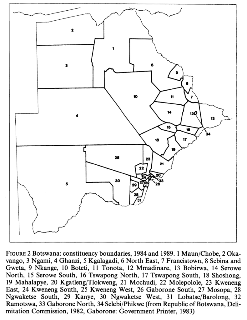 BW 1984-9 Constituency Map
